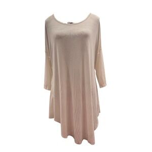 POL Cream Long Sleeve Tunic Dress